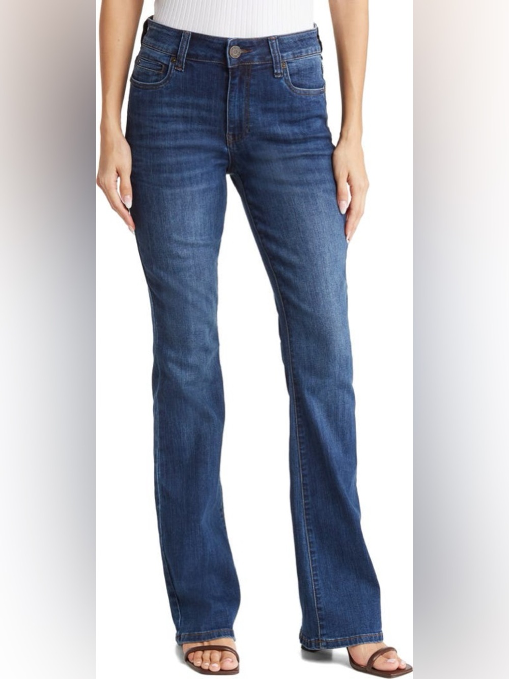 KUT from the Kloth Nicole bootcut jeans 6 long designer stretch NWT